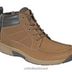 גברים מגפיים Orthofeet ריינג'ר zip 444FP156 חום