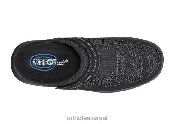 גברים נעלי בית Orthofeet סריג מתיחה של hudson 444FP177 שָׁחוֹר - Image 4