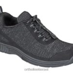 גברים נעלי ספורט Orthofeet לבה ללא עניבה 444FP129 שָׁחוֹר