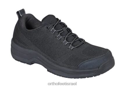 גברים נעלי ספורט Orthofeet נעלי עבודה מקובלט 444FP162 שָׁחוֹר