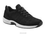 גברים נעלי ספורט Orthofeet סריג מתיחה לבה 444FP128 שָׁחוֹר