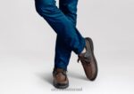 גברים נעלי קז'ואל Orthofeet באטון רוז' ללא עניבה 444FP167 חום - Image 2