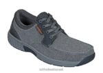 גברים נעלי קז'ואל Orthofeet קנבס פורטו 444FP169 אפור