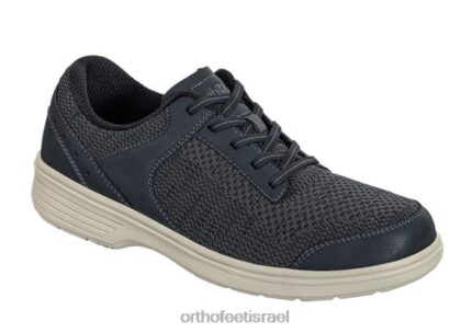 גברים נעלי קז'ואל Orthofeet תבור 444FP163 פֶּחָם