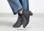נשים מגפיים Orthofeet אמה 444FP89 שָׁחוֹר - Image 2