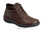 נשים מגפיים Orthofeet מילאנו 444FP77 חום כהה
