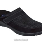 נשים נעלי בית Orthofeet סריג למתוח לואיז 444FP117 שָׁחוֹר