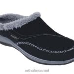 נשים נעלי בית Orthofeet שארלוט 444FP114 שָׁחוֹר
