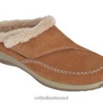 נשים נעלי בית Orthofeet שארלוט 444FP115 חום