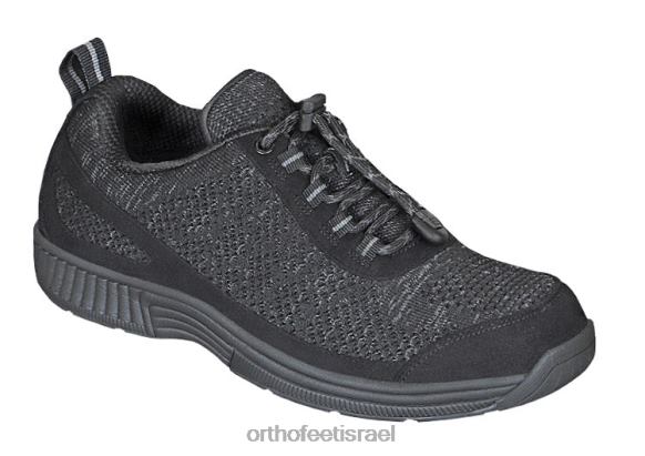 d7a0d7a9d799d79d_d7a0d7a2d79cd799_d7a1d7a4d795d7a8d798_orthofeet_d7aad797d7a8d794_d790d79cd79ed795d792d799d79d_d79cd79cd790_d.jpg נשים נעלי ספורט Orthofeet תחרה אלמוגים ללא קשירה 444FP50 שחור תחרה ללא עניבה קורל - Image 1