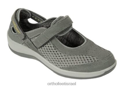 נשים נעלי קז'ואל Orthofeet רצועת עקב sanibel 444FP108 אפור זית