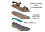 נשים סנדלים Orthofeet הידרה 444FP6 חום - Image 5