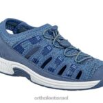 נשים סנדלים Orthofeet סריג מתיחה לגונה 444FP38 כְּחוֹל
