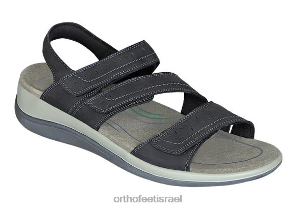 d7a0d7a9d799d79d_d7a1d7a0d793d79cd799d79d_orthofeet_d7a8d7a6d795d7a2d7aa_d7a0d7a7d7a1d795d7a1_d793d795_d79bd799d795d795d7a0d7.jpg נשים סנדלים Orthofeet רצועת נקסוס דו כיוונית 444FP15 שָׁחוֹר - Image 1