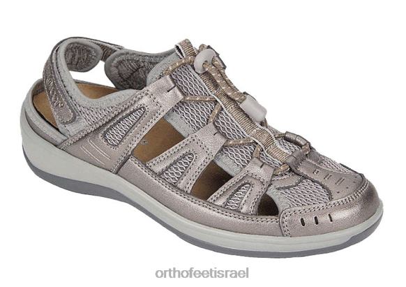 d7a0d7a9d799d79d_d7a1d7a0d793d79cd799d79d_orthofeet_d7a8d7a6d795d7a2d7aa_d7a2d7a7d791_d795d7a8d795d7a0d794_444fp36_d7a0d6b6d7aa.jpg נשים סנדלים Orthofeet רצועת עקב ורונה 444FP36 נֶתֶך בְּדִיל וְעוֹפֶרֶת - Image 1